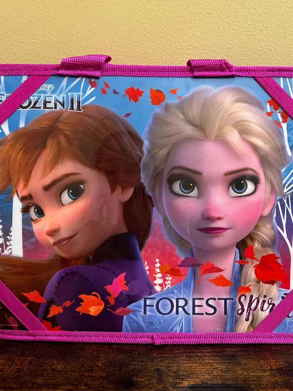 Disney Frozen II Pink Kids Activity Lap Desk with Zipper Pocket and Carry Handle